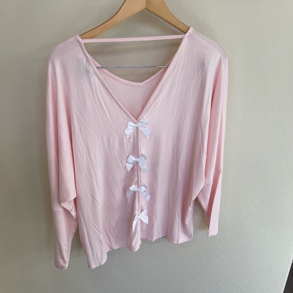Francesca's Collections Light Pink Blouse - Picture 1 of 3